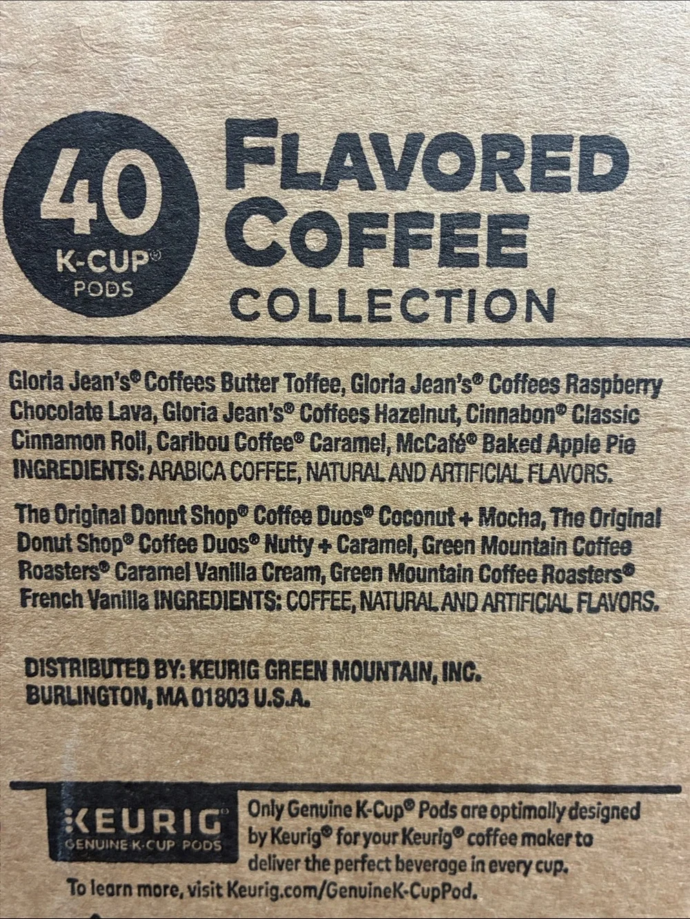 Flavored Coffee Collection 40 Count Keurig K Cup Pods